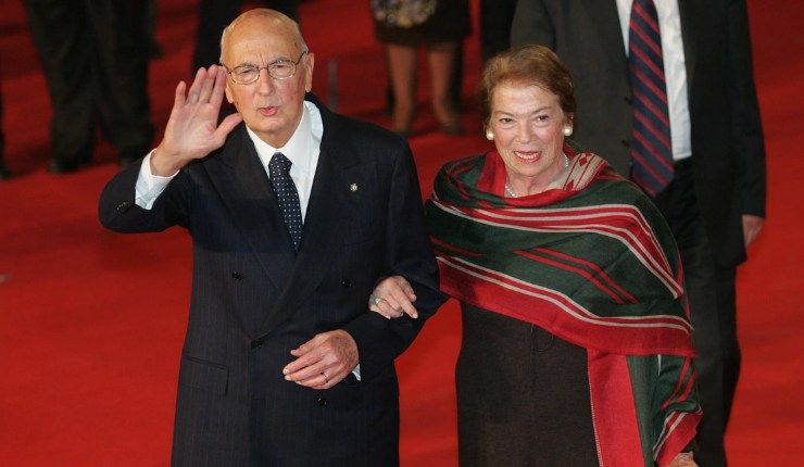 Giorgio Napolitano e la moglie Clio 